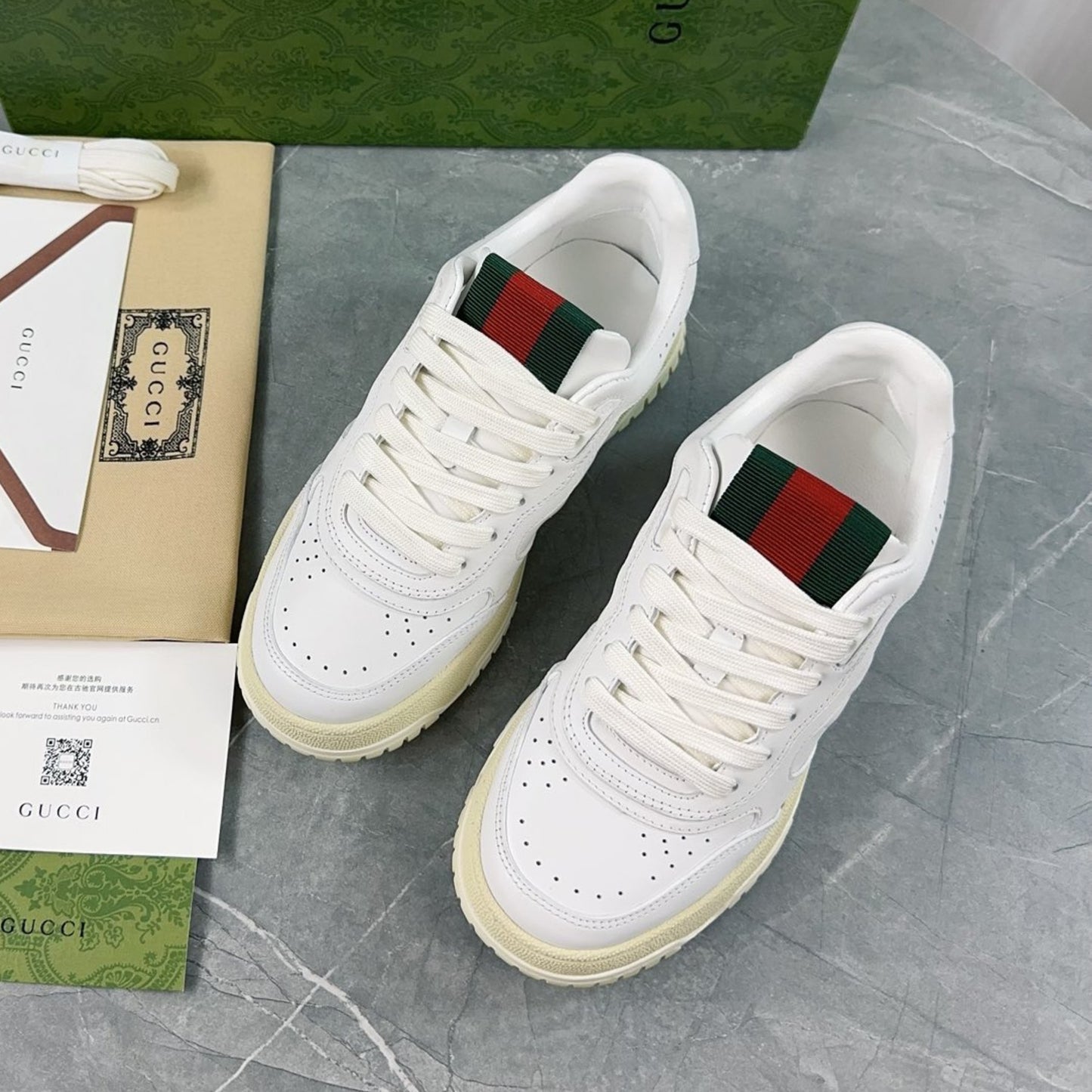 Tenis GG Re-Web Branco