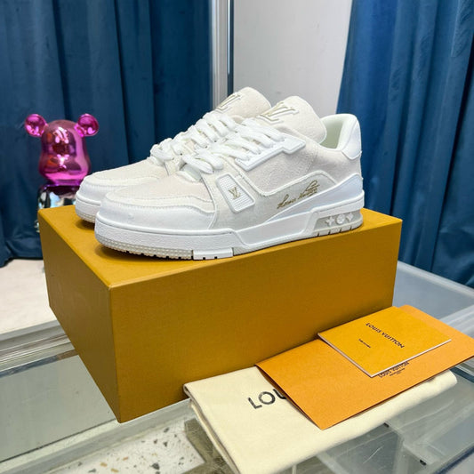 Tenis Lv Trainer Branco Tecido