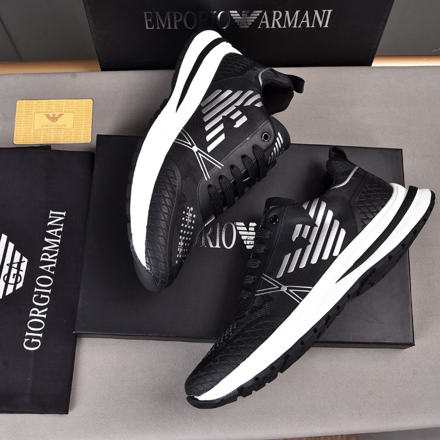 Tenis Arman Preto Casual logo lateral