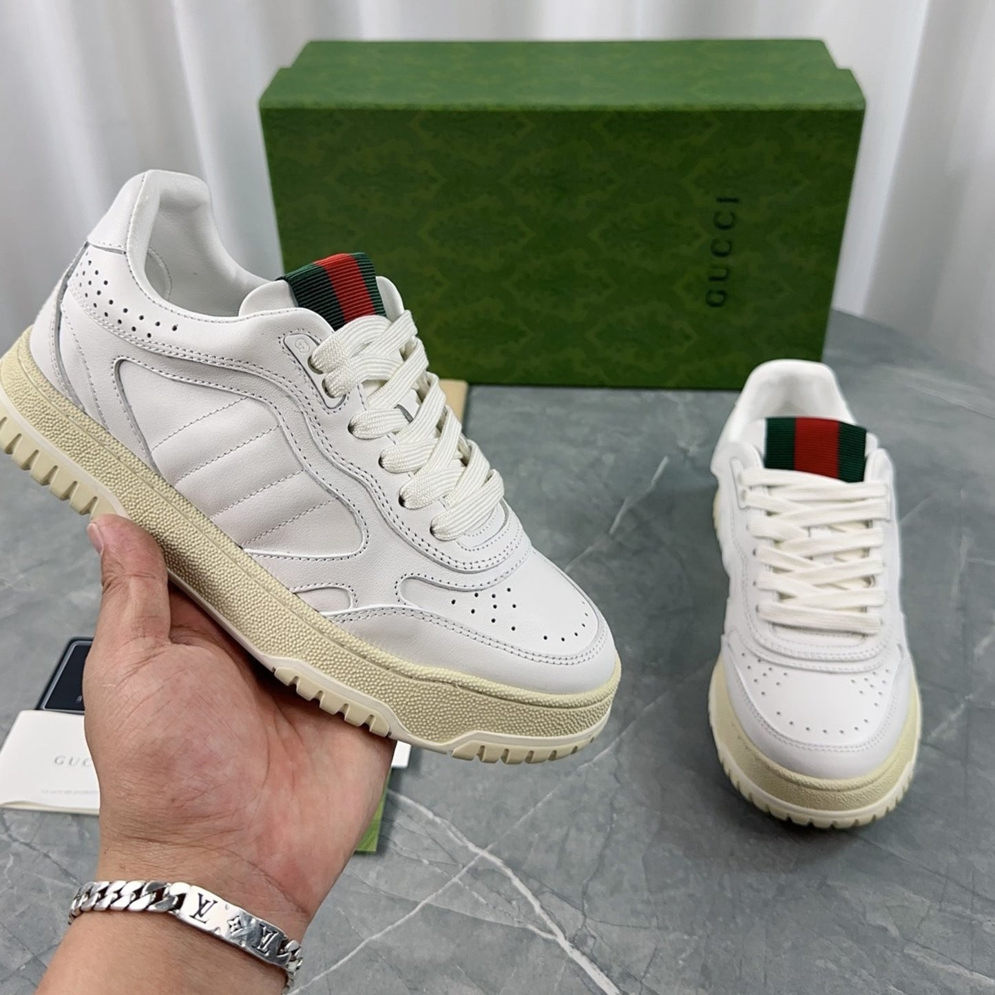 Tenis GG Re-Web Branco