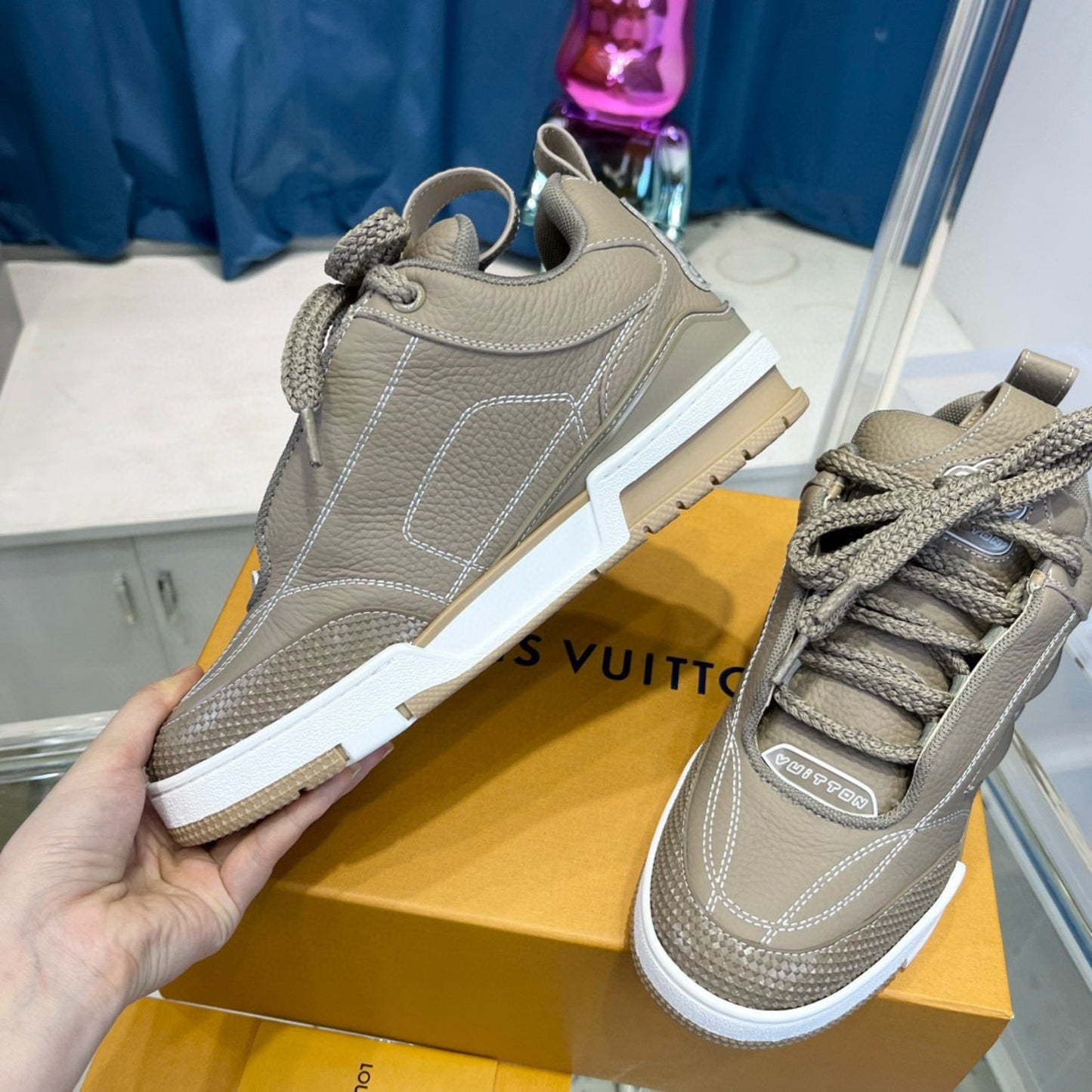 Tenis LV Skate Bege