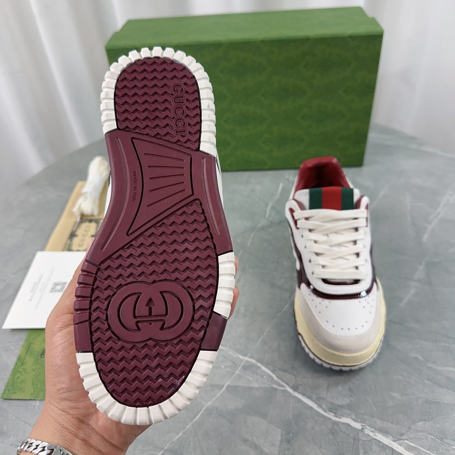 Tenis GG Re-Web Vinho
