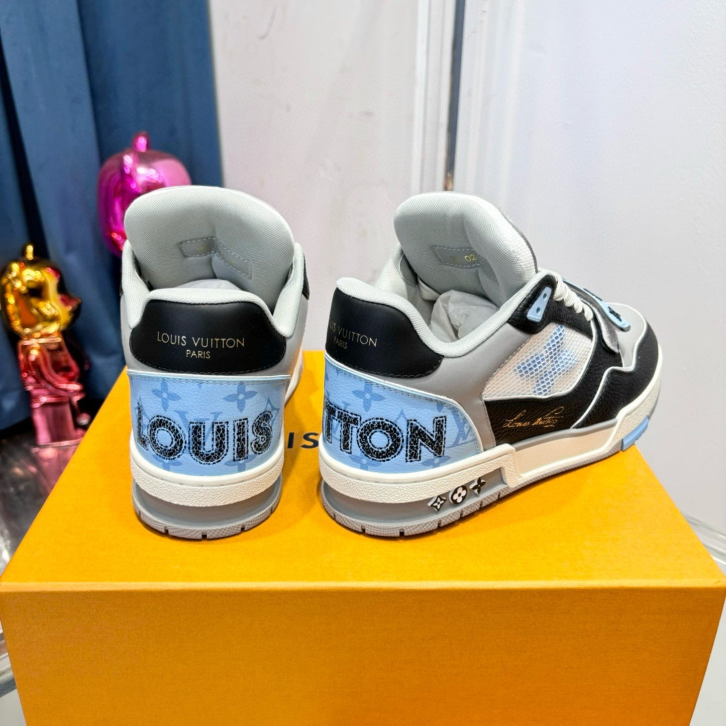 Tênis Lv Trainer Azul com Preto