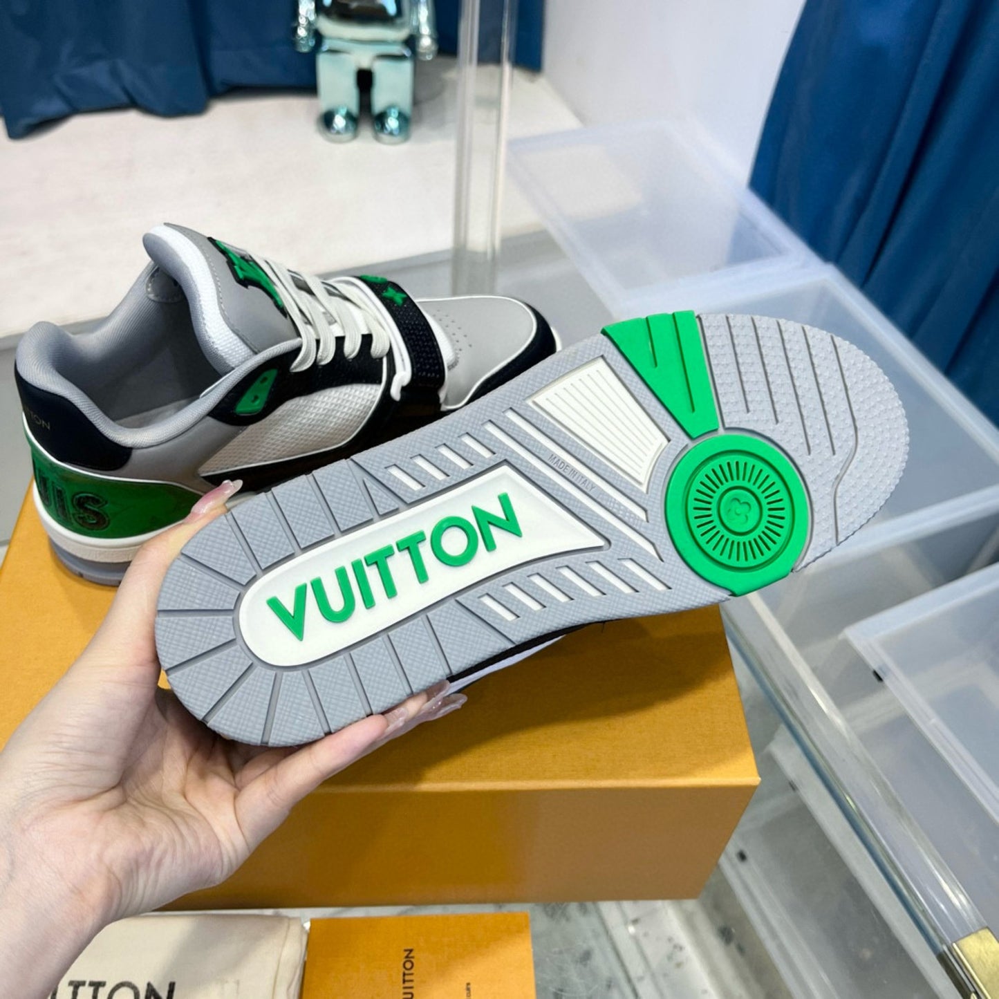 Tênis Lv Trainer Verde com Preto