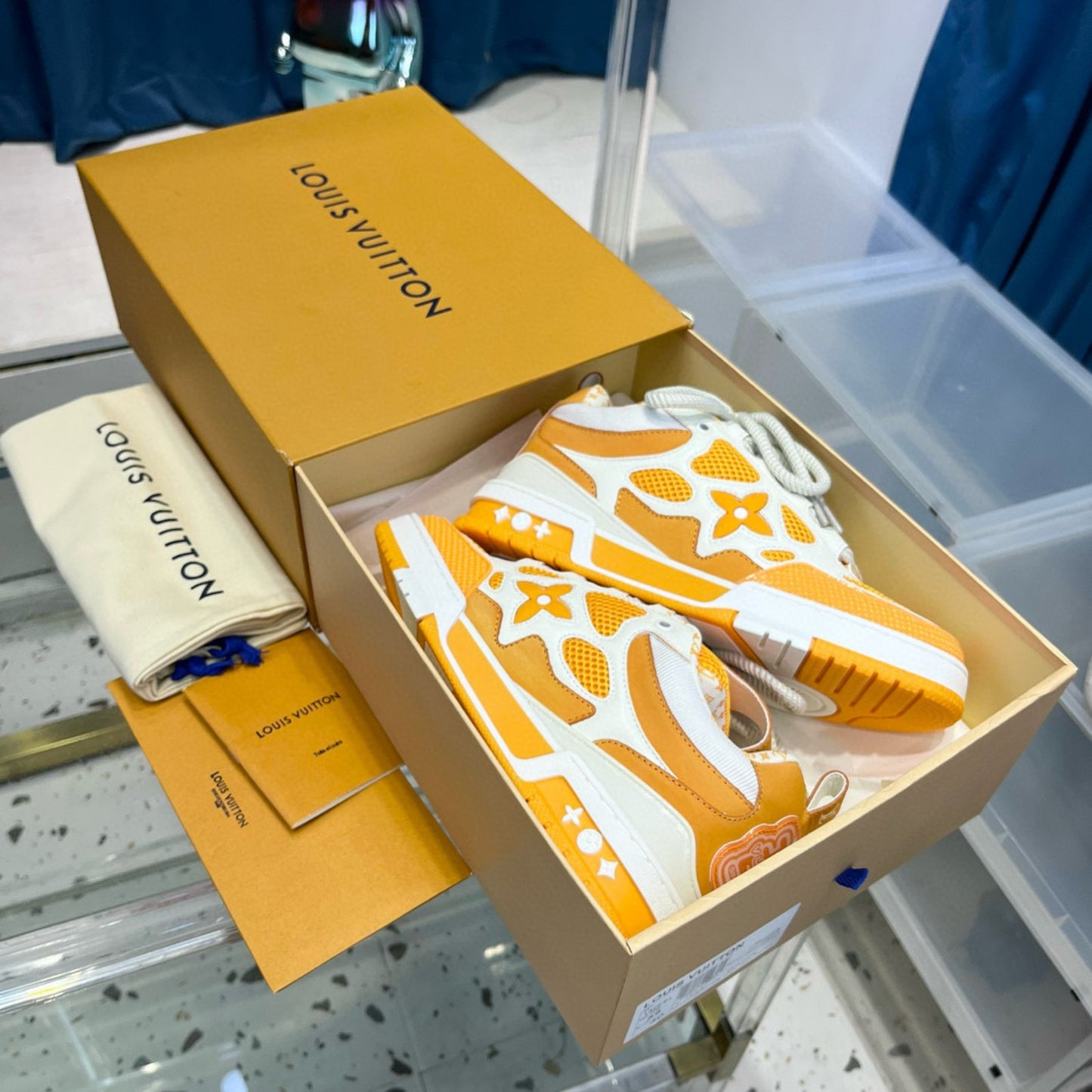 Tênis LV Skate Amarelo