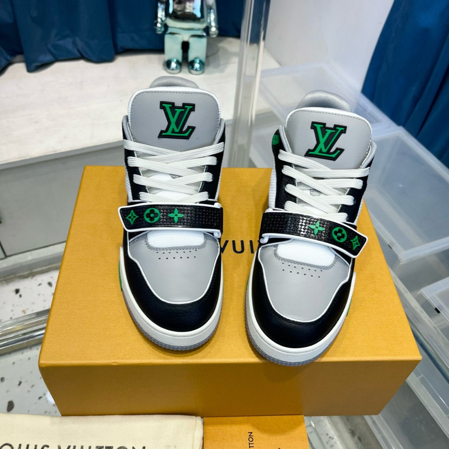 Tênis Lv Trainer Verde com Preto