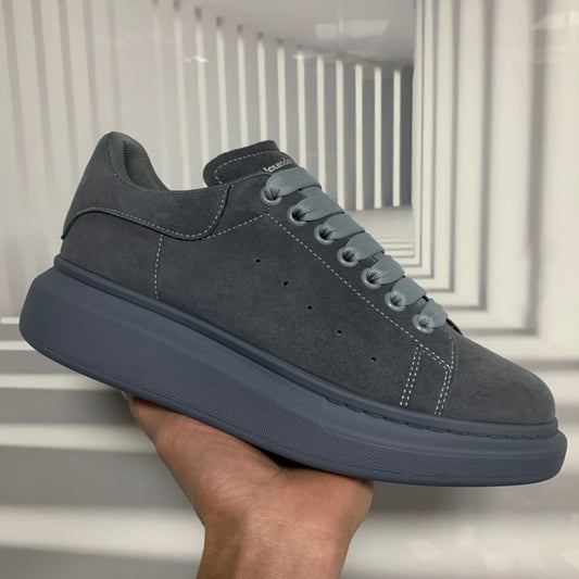 Tênis A Mcq Oversized Couro Cinza