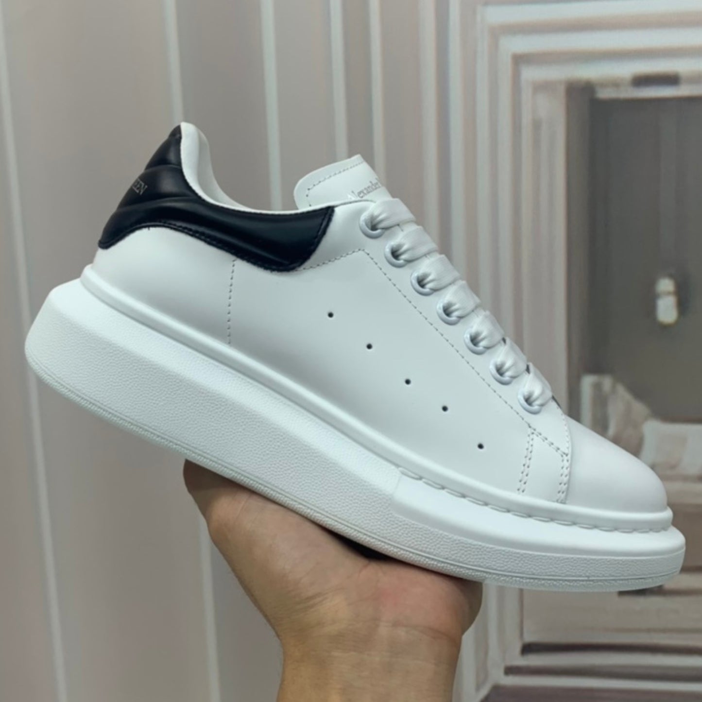 Tênis A Mcq Oversized Couro Branco #5